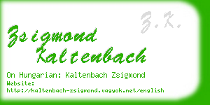 zsigmond kaltenbach business card